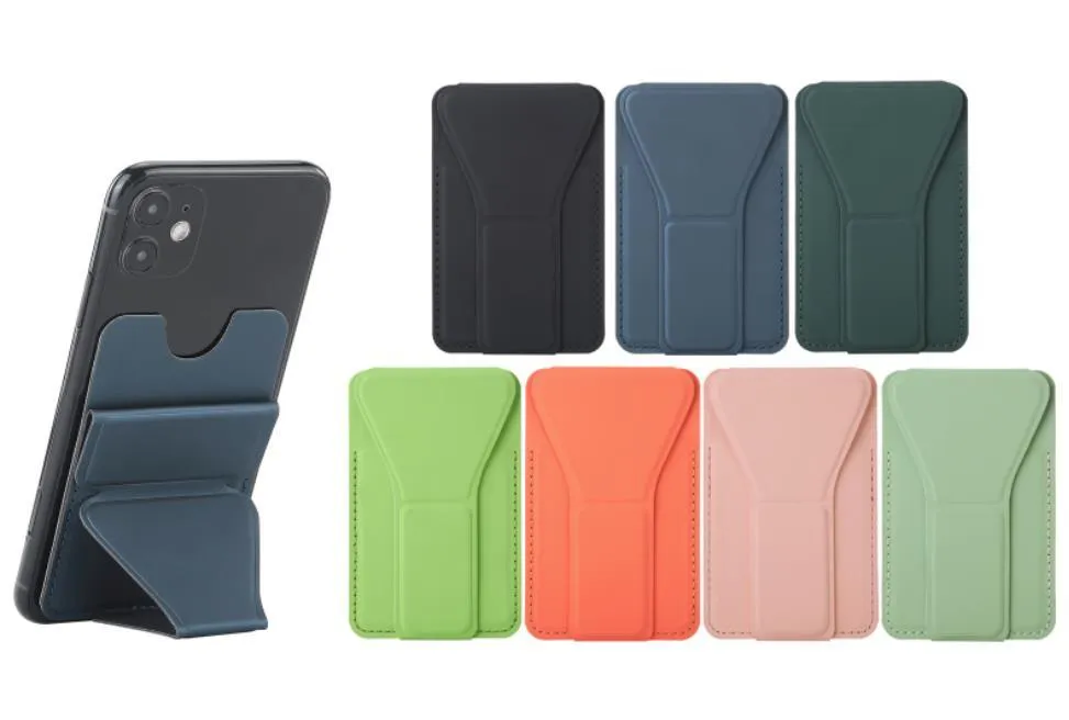 PU LEATHER CREDIT CARD PHONE HOLDER