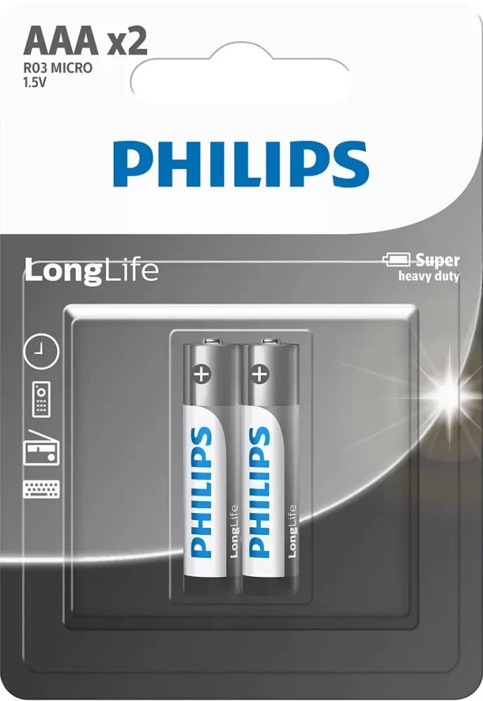 LONGLIFE BATTERY AAA 2 PACK