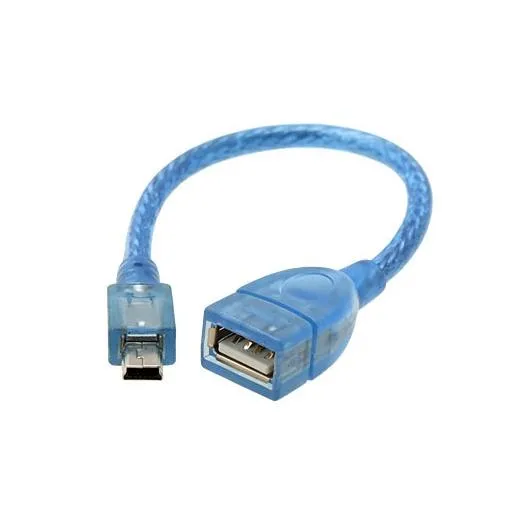 MINI USB MALE TO FEMALE USB 10CM