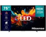 Hisense 75 inch Q7N Series QLED Smart TV - Resolution 3840 x 2160, Native contrast ratio 5000:1, Smooth Motion Rate (SMR) 120, 144Hz Game Mode Pro, Viewing Angle (Horiz / Vert) [Degrees] 178/178, Built-in Wi-Fi 802.11b/g/n, Ethernet Lan port (RJ45 connector), 4x HDMI inputs, 2x USB, Retail Box , 4 year Limited Warranty
