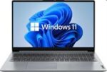 Lenovo IdeaPad 1 series Cloud Grey Notebook - Intel Core i3 Adler Lake Hexa Core i3-1215U Turbo Boost up to 4.4Ghz 10MB Intel Smart Cache Processor (2 Performance Cores & 4 Efficient Cores), 8GB DDR4-3200 Memory onboard, Supports 40GB Max Mem, 1 Memory slot, 256GB SSD Solid State Hard Drive PCIe, NO optical drive, 15.6 inch FHD (1920 x 1080 resolution) LED Backlit Display, Intel UHD Graphics, 802.11ac Wireless Lan, Bluetooth, Webcam, 2 Cell battery, Standard US Keyboard, 1x USB 2.0, 1x USB 3.2 Gen 1, 1x USB-C 3.2 Gen 1 (support data transfer only), HDMI output, SD Card Reader, 1.7 kg, Microsoft Windows 11 Home 64 bit Edition, Retail Box , 1 year Warranty