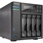 Asustor Lockerstor 4 4 Bay NAS No Hard Drive - Intel Celeron J4125 64-bit Quad Core 2.0GHz (with Turbo Boost up to 2.70GHz) CPU, Integrated Memory 4GB SO-DIMM DDR4 Pre-installed, Total Memory Slots 2, Memory expandable up to 8GB (2 x 4GB), Note: Support mixed capacity, 8GB eMMC Storage, HDD 4 x SATA3 6Gb/s; 3.5"/2.5" HDD/SSD, Maximum Internal Raw Capacity: 72 TB (18 TB HDD X 4, Capacity may vary by RAID types), Maximum Drive Bays with Expansion Unit 16, Maximum Raw Capacity with Expansion Units 288 TB (18 TB HDD X 16, Capacity may vary by RAID types), USB 3.2 Gen 1 x3, 2.5 Gigabit Ethernet x 2 (2.5G/1G/100M), HDMI 2.0a x1, System Fan 120mm x 1, Power Supply Unit Adapter 90W x1, Input Power Voltage 100V to 240V AC, Retail Box, 1 year warranty