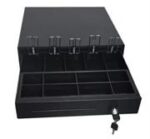 Maken CM410 Cash Drawer Black, 24V, RJ11 connector, 5 bill 8 coin insert tray, Retail Box , 1 year Limited Warranty