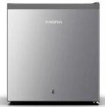 Hisense Mora 44 Litre Bar Fridge- Titanium Silver Finish, Low Noise Design, 44 Litres Net Capacity, Tempered Glass Shelves, Integrated Freezer Compartment, Reversible door design, Integrated Door Handle, A+ Energy Efficiency Class, Energy Saving, Door Lock , Titanium Silver, Retail Box 1 Year Warranty