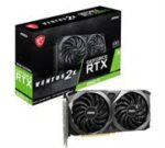 MSI Nvidia GeForce RTX 3060 Ti 8G Graphics Card - 8GB GDDR6 256bit Memory, PCI Express Gen 4.0, Core Clocks Boost 1665MHz, 1x HDMI, 3x DisplayPort, Retail Box , 2 year Limited warranty