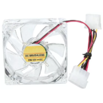 80MM BLUE FAN WITH 4 PIN MOLEX CONNECTOR