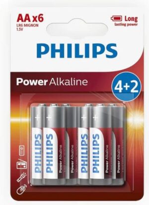POWER ALKALINE AA X6