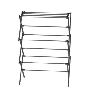 Compact foldable drying rack - slim, portable steel design