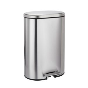 S/steel oval pedal bin soft close lid kitchen & bathroom 50.0 l