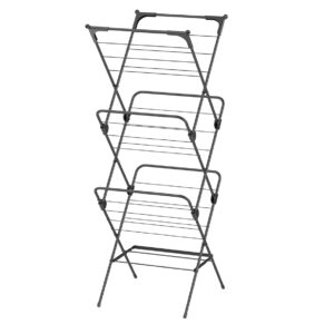 Steel foldable laundry rack - tall, portable & space-saving