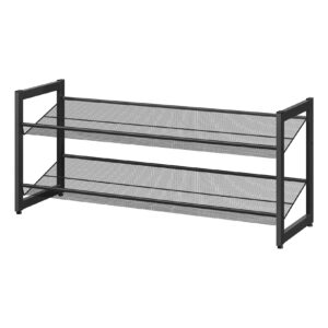 Stackable metal shoe rack, adjustable design, - 2