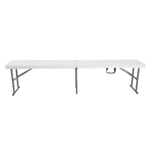 182.5cm fold-in-half plastic catering event bench - white