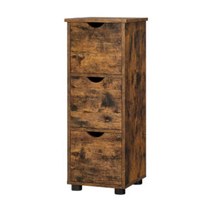 Freestanding rustic bathroom cabinet - compact wooden organiser