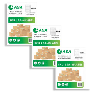 45 up a4 sheets barcode adhesive label - 3 pack
