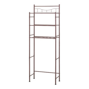 3-tier bathroom storage rack with compact design and wire shelves