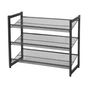 Stackable metal shoe rack, adjustable design, - 3