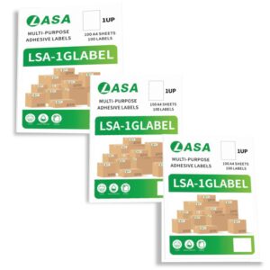 Glossy 1 up label a4 adhesive - 3 pack