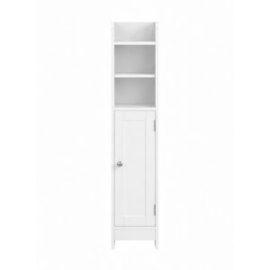 Small corner storage cabinet door & adjustable shelves, cloud white
