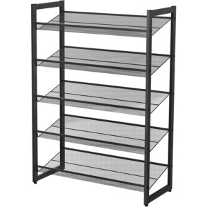 Stackable metal shoe rack, adjustable design, - 5