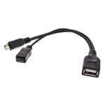 USB FEMALE TO MICRO USB FEMALE + MALE
